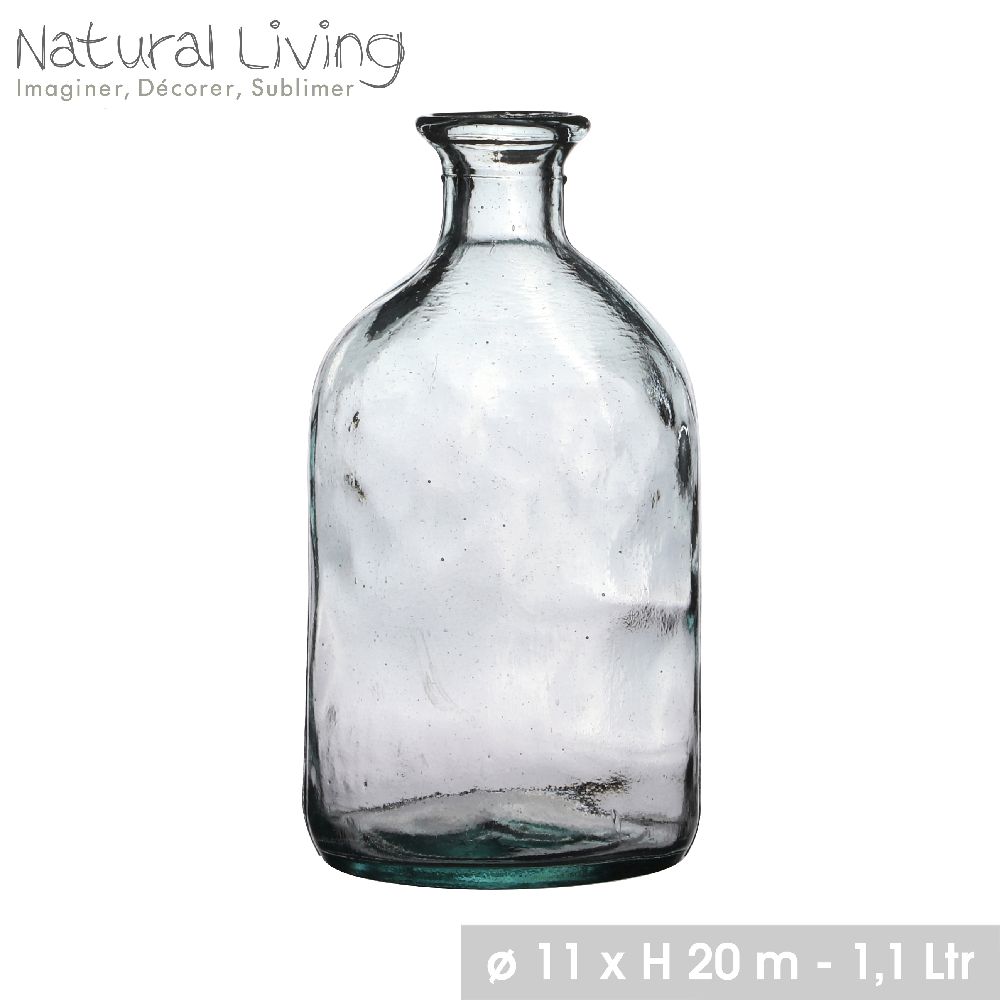 VASE VICTORIA 1.1LVERRE RECYCLE 11CM/H20CM 