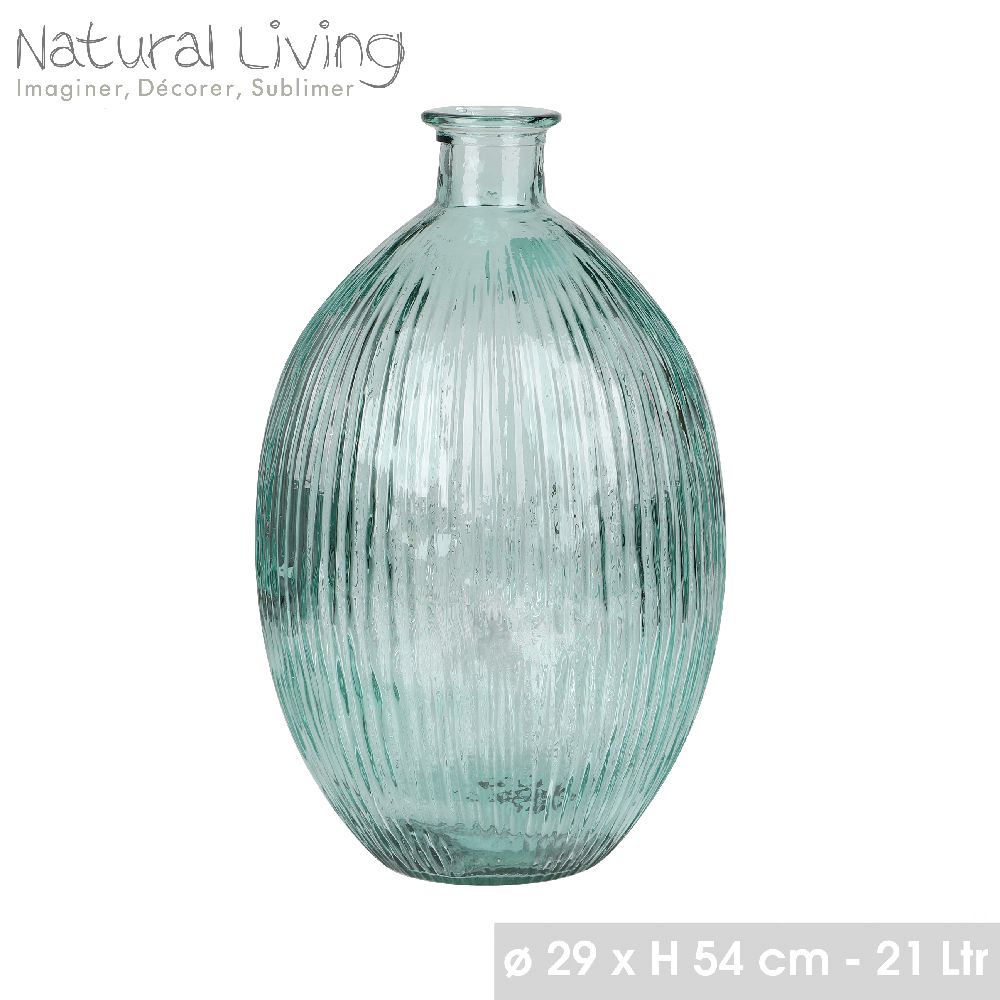 VASE MISHA 21L EN VERRE D 29CM XH54CM