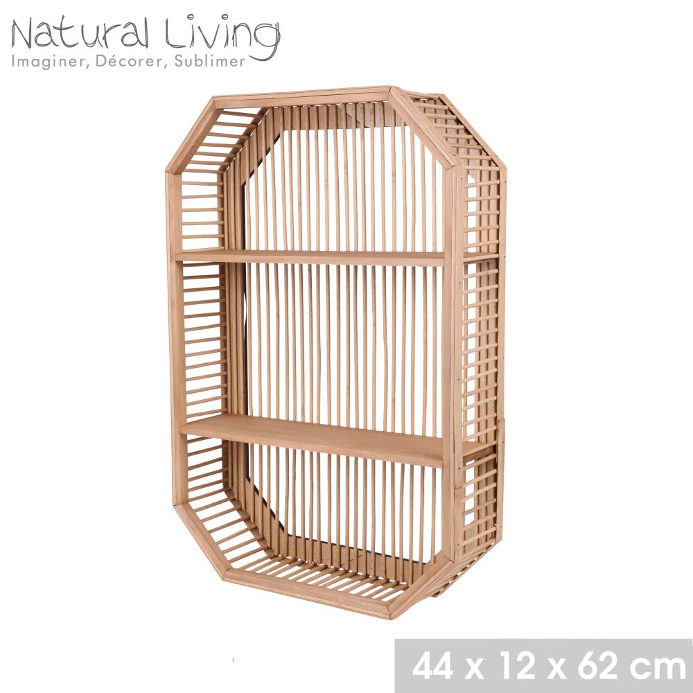 ETAGERE DESIGN 2 NIVEAUX 44*12*H62 CM