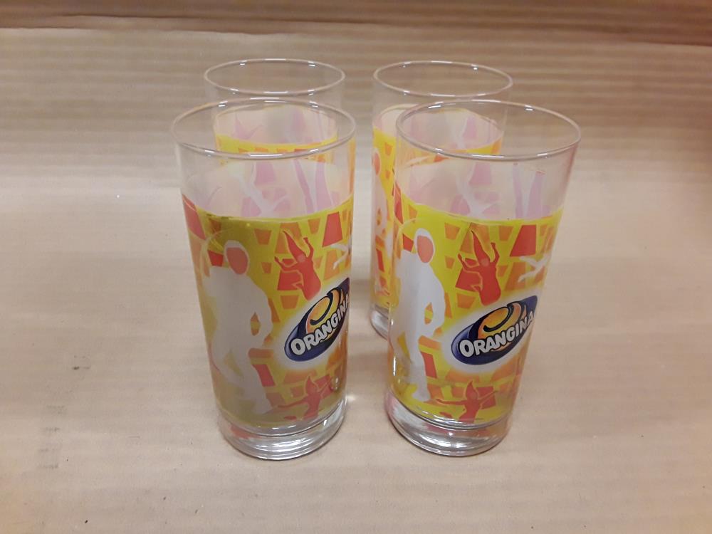 LOT DE 4 VERRES ORANGINA 