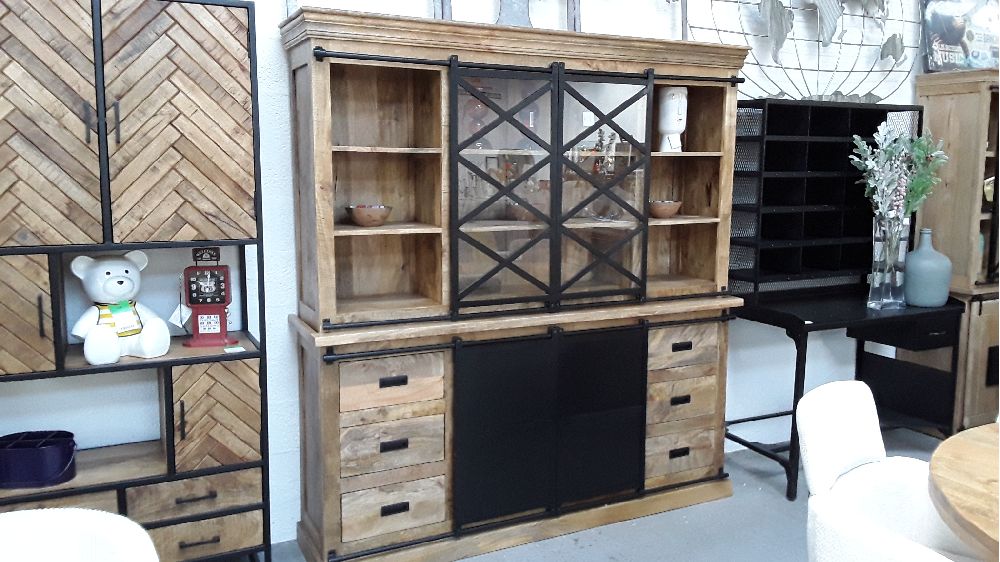 BUFFET  DEUX CORPS  MANGUIER MASSIF ET METAL 200