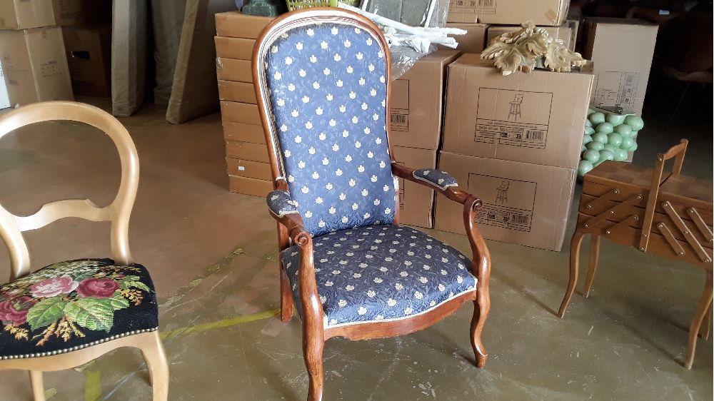 VOLTAIRE TISSU BLEU