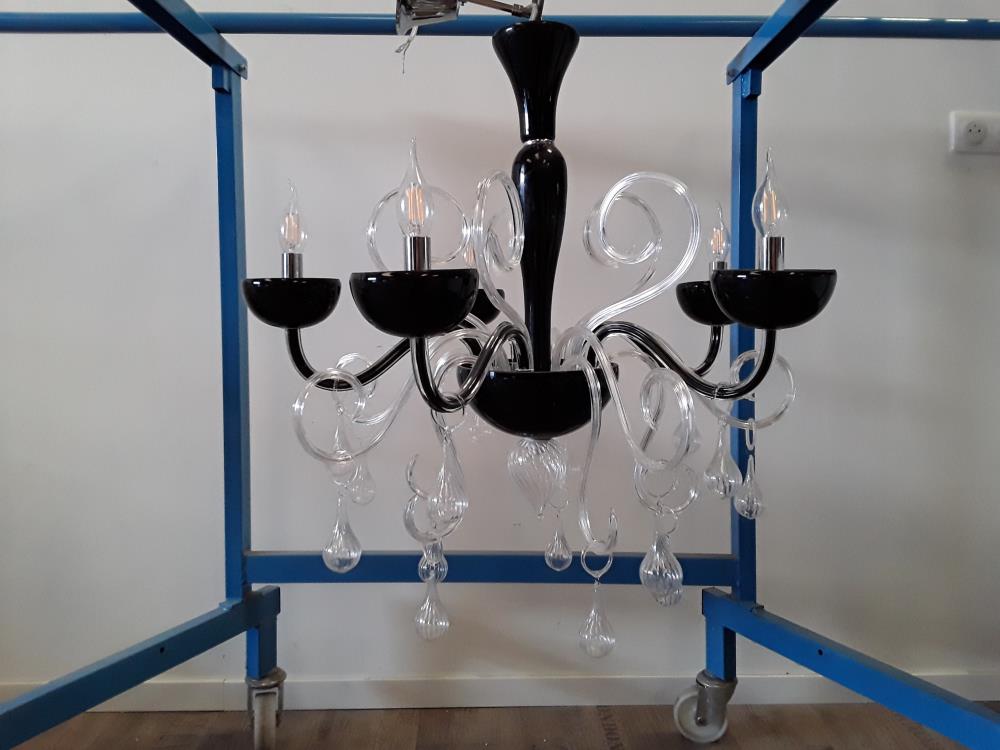 LUSTRE NOIR STYLE MURANO