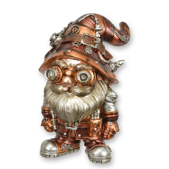 FIGURINE STEAMPUNK EN RÉSINE D'UN GNOME LUNETTES