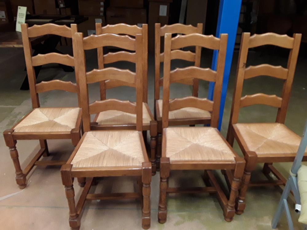 LOT DE 6 CHAISES CHENE