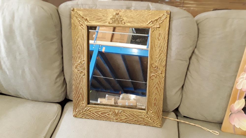 MIROIR CONTOUR DORÉ 