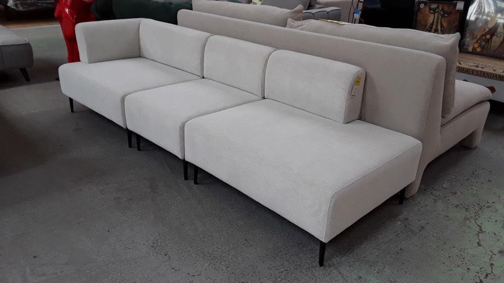 CANAPE 3 PLACES MODULABLE LIN/DESTOCK 