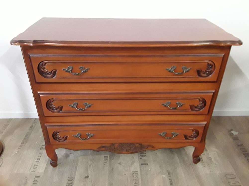 COMMODE 3 TIROIRS F MERISIER 