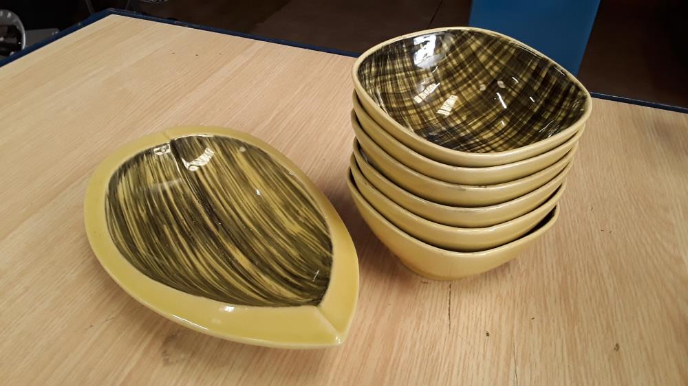 LOT DE VAISSELLE APERO JAUNE