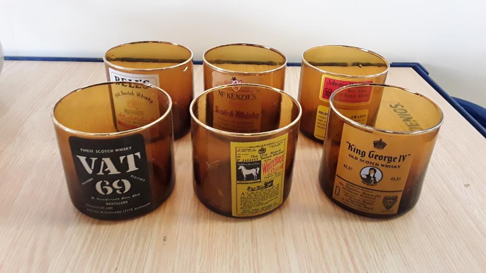 LOT DE 6 VERRES À WHISKY PUBLICITAIRES