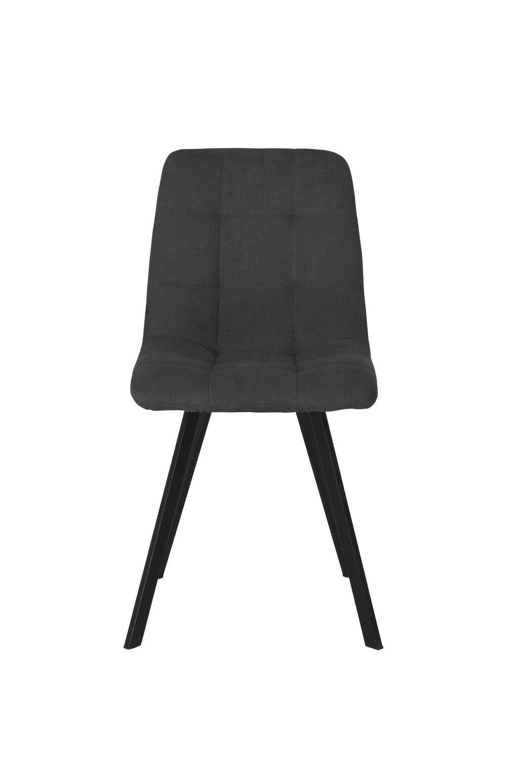 CHAISE CHILLI SQUARE NOIR PIEDS NOIR 