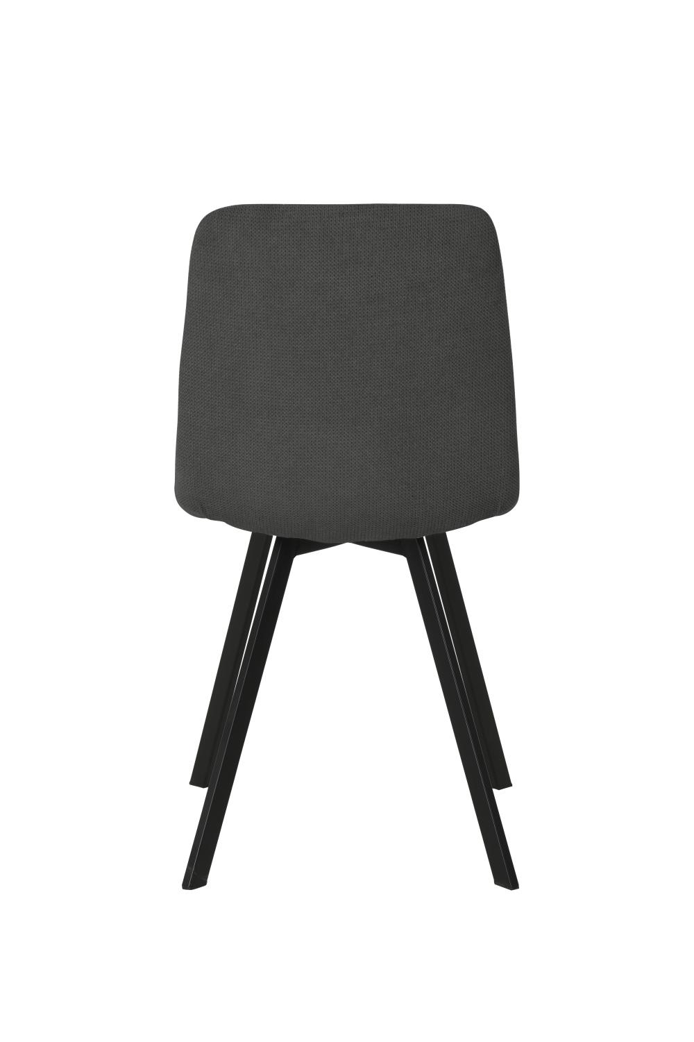 CHAISE CHILLI SQUARE NOIR PIEDS NOIR 