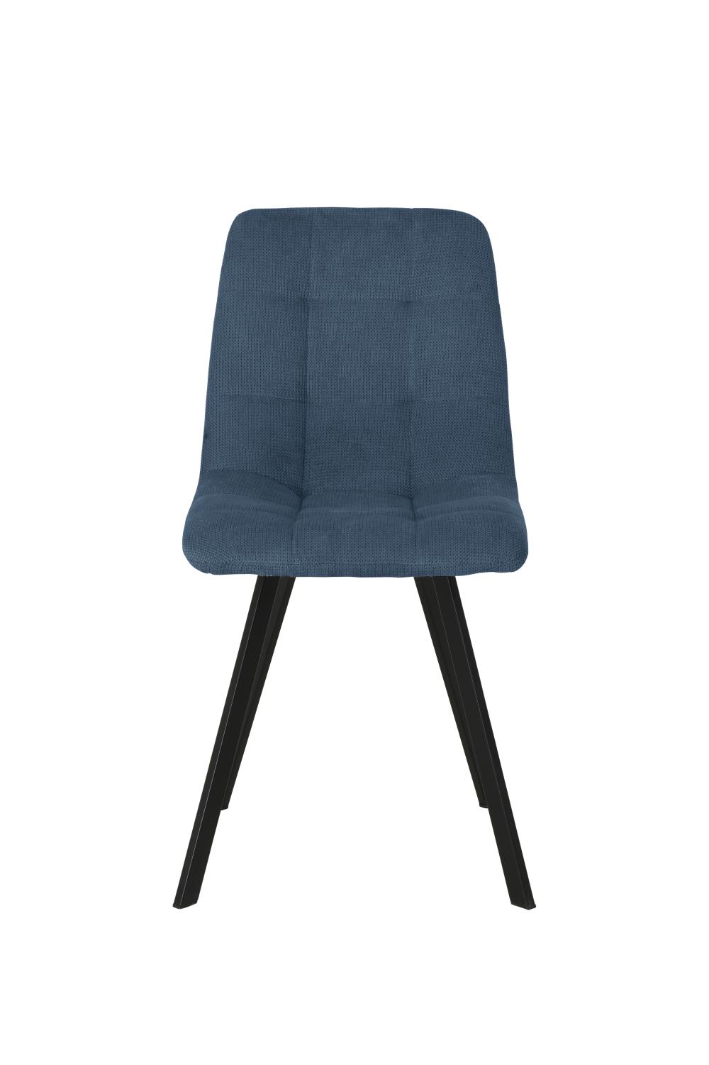 CHAISE CHILLI SQUARE BLEU PIEDS NOIR 