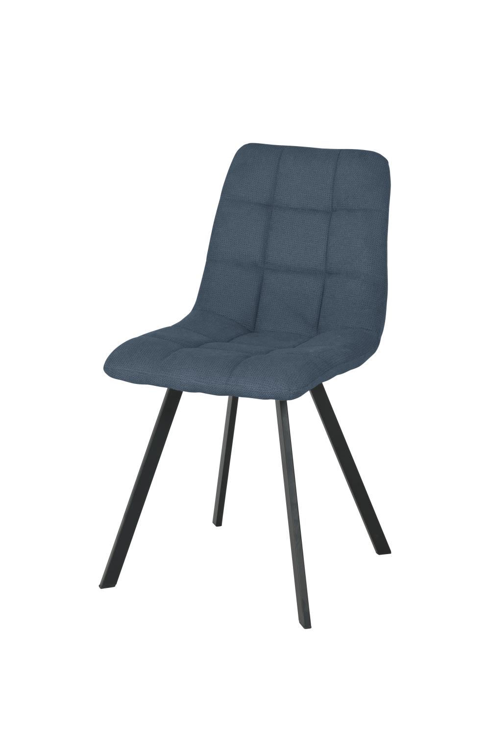 CHAISE CHILLI SQUARE BLEU PIEDS NOIR 