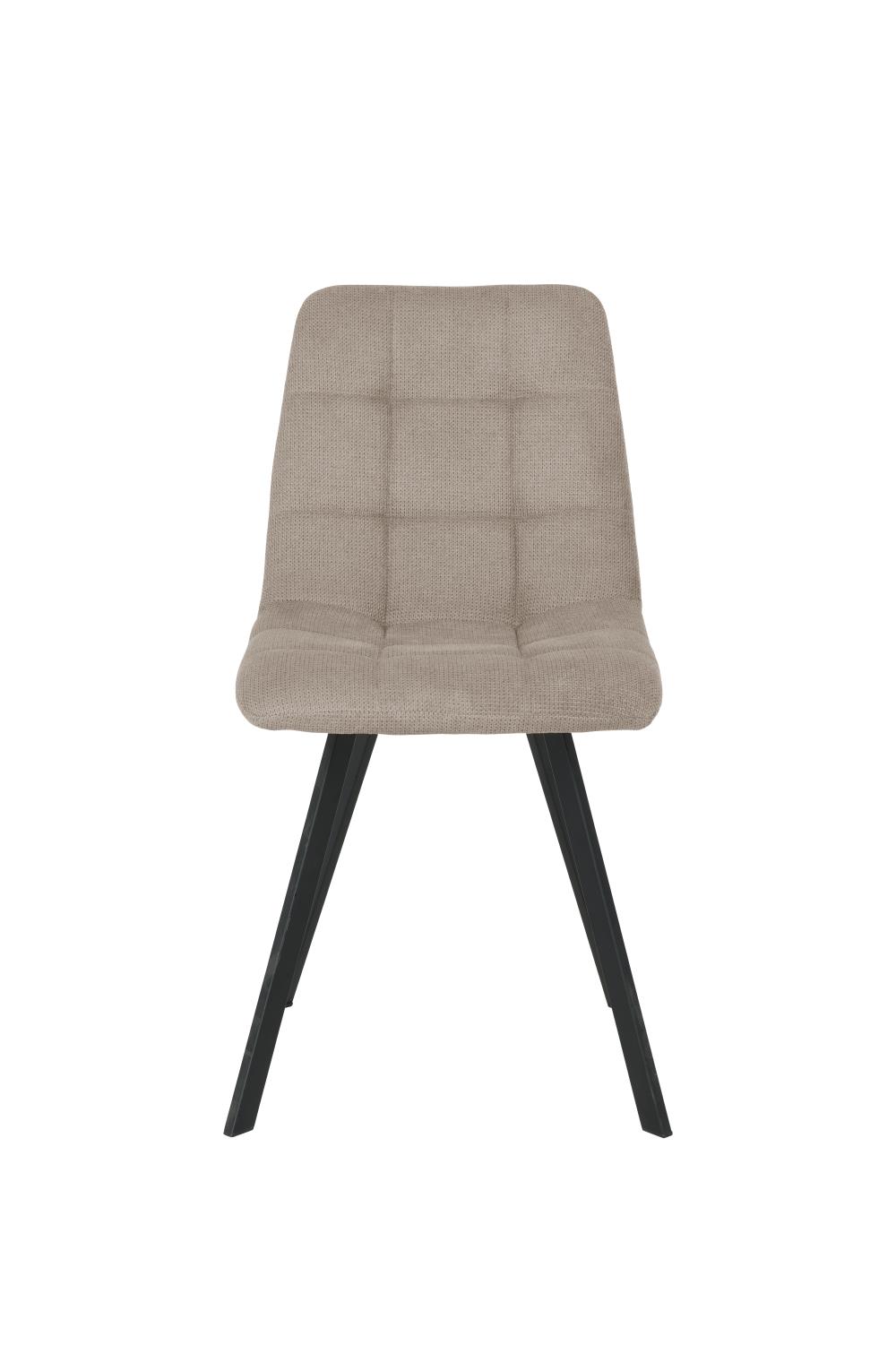 CHAISE CHILLI SQUARE CARAMEL PIEDS NOIR 
