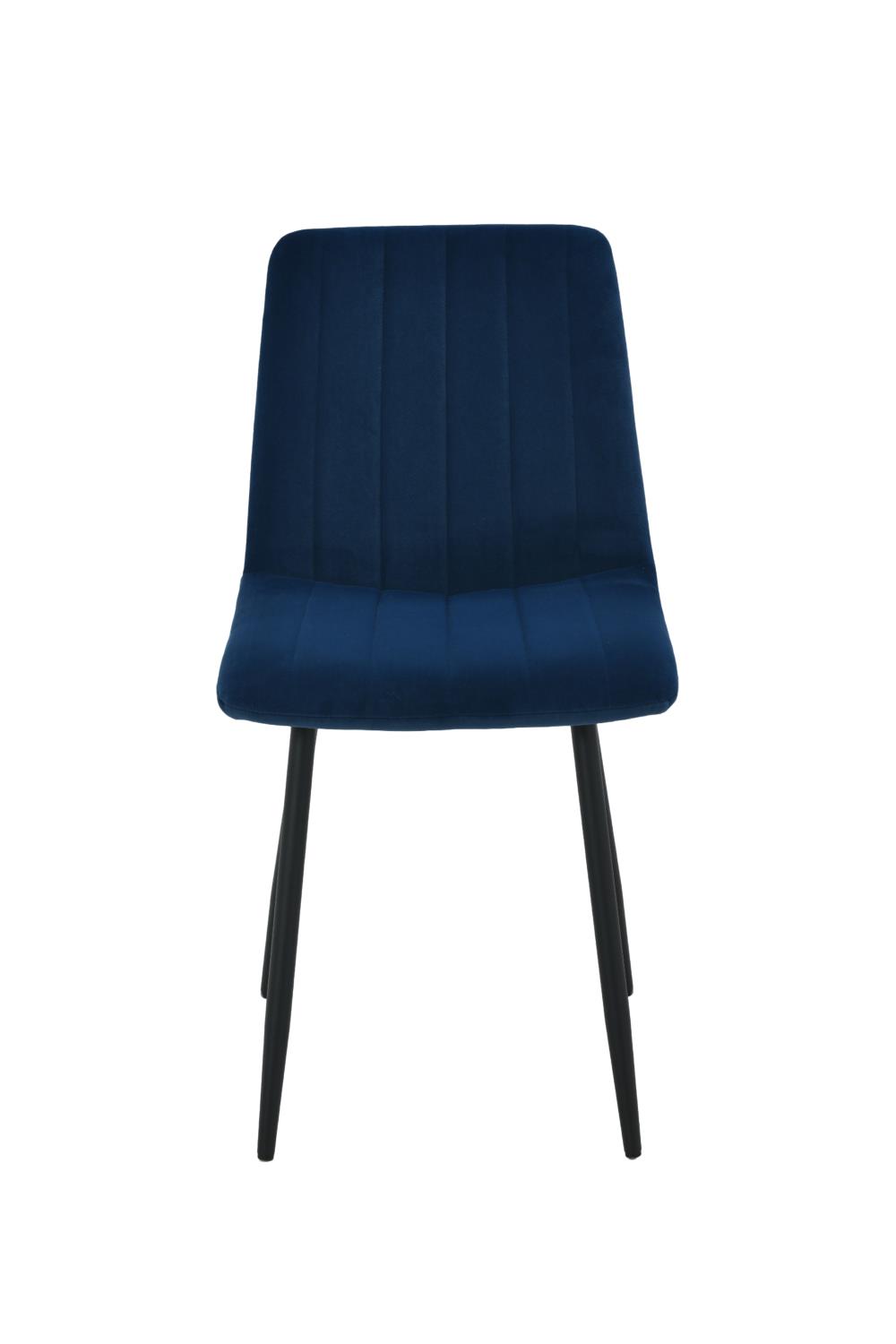 CHAISE CORK TISSU BLEU PIEDS RONDS NOIR 