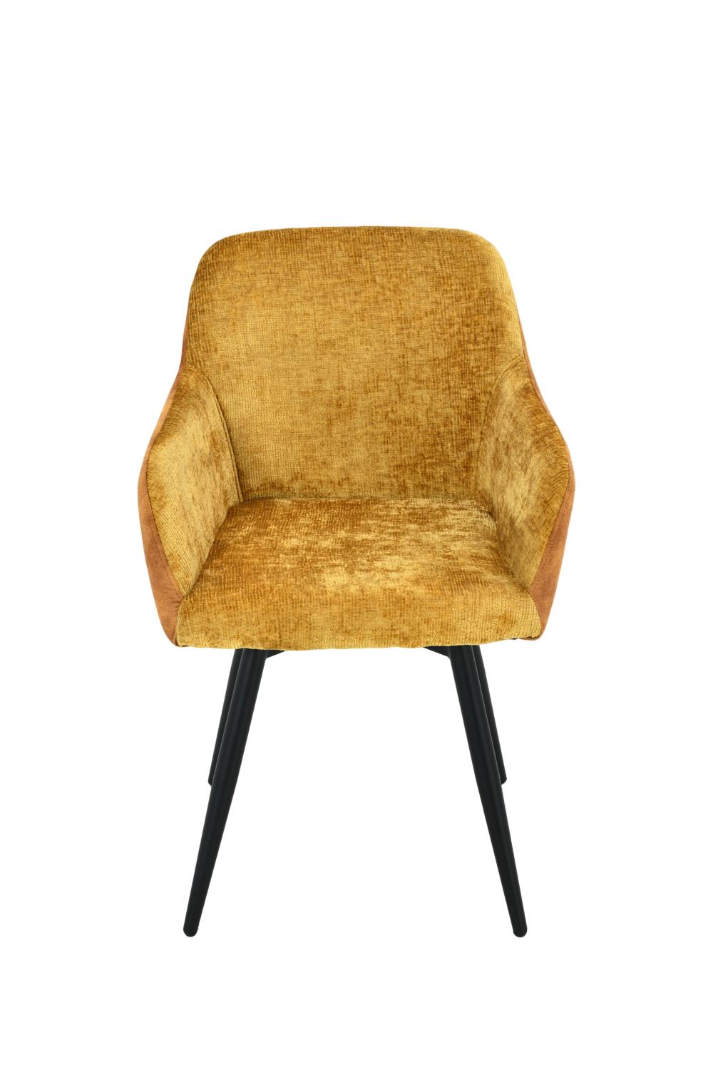 CHAISE LEA   BIMATIERE COULEUR CURRY PIEDS EPOXY 