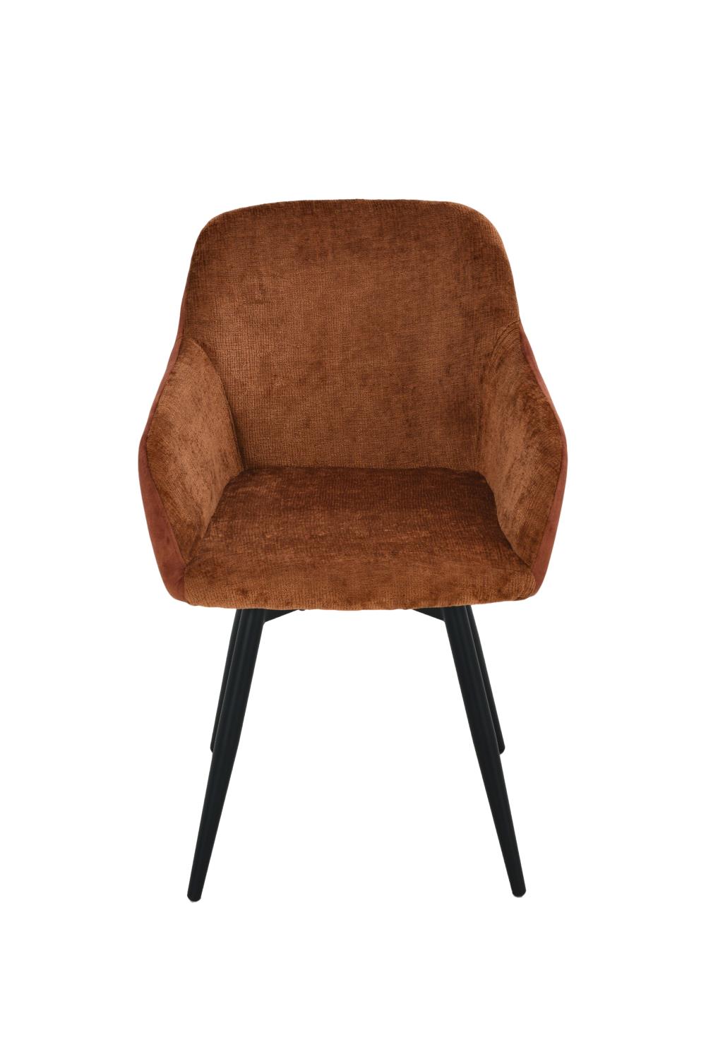 CHAISE LEA   BIMATIERE COULEUR TERRACOTTA PIEDS EPOXY 