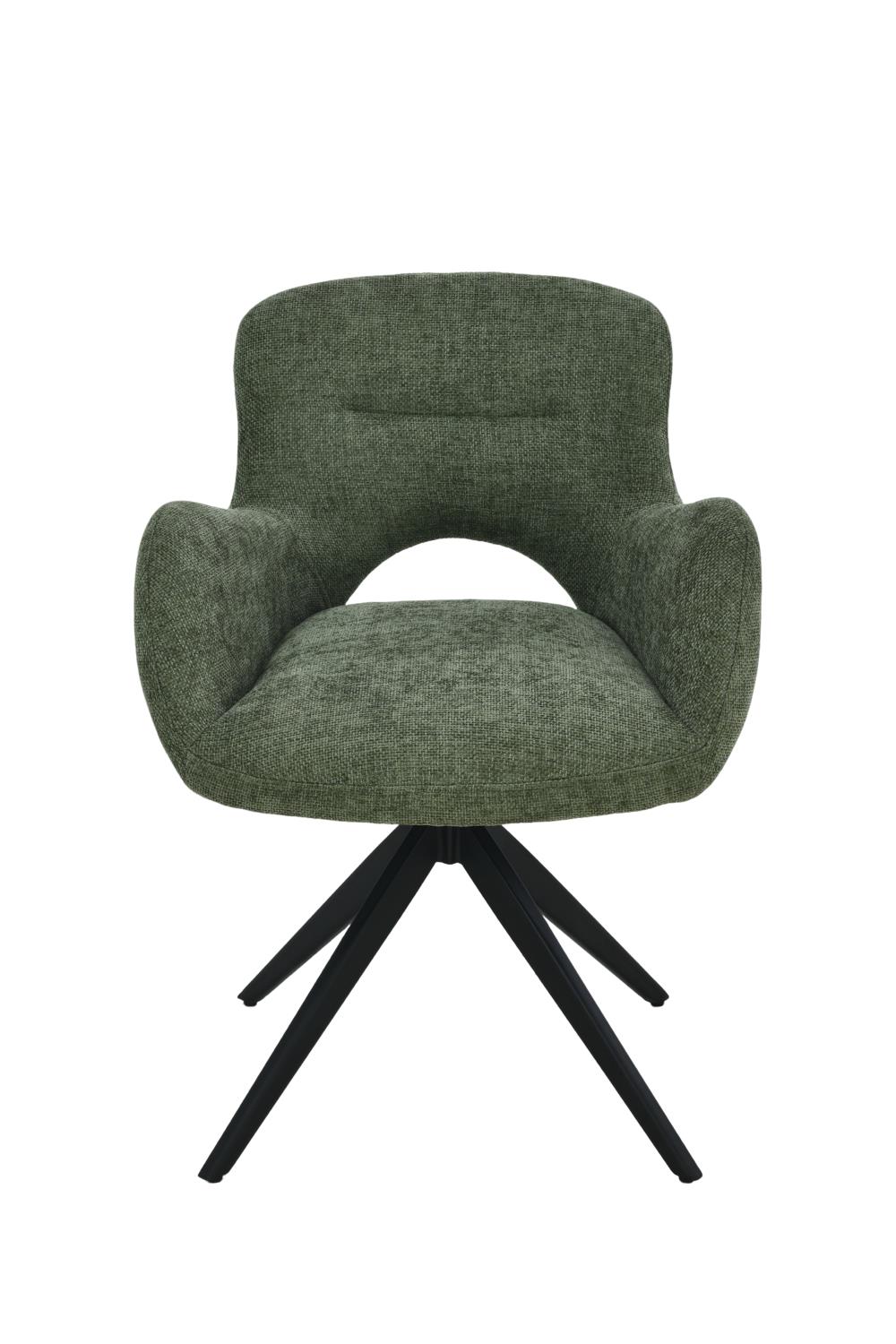 FAUTEUIL TOURNANT  LORIE TISSU VERT