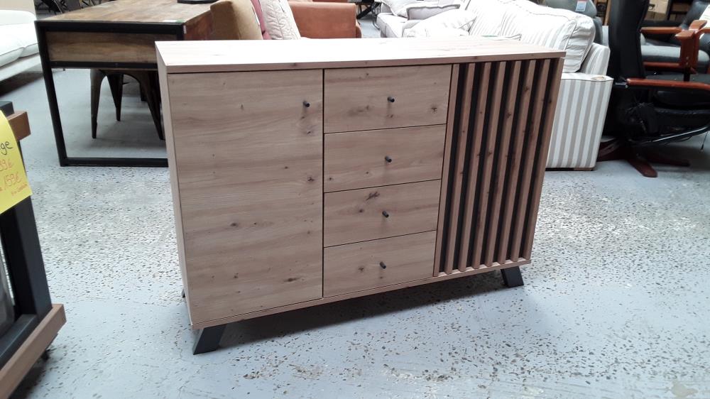 COMMODE MEDAN CHENE ARTISAN/ANTHRACITE 2 P+4 TIROIRS