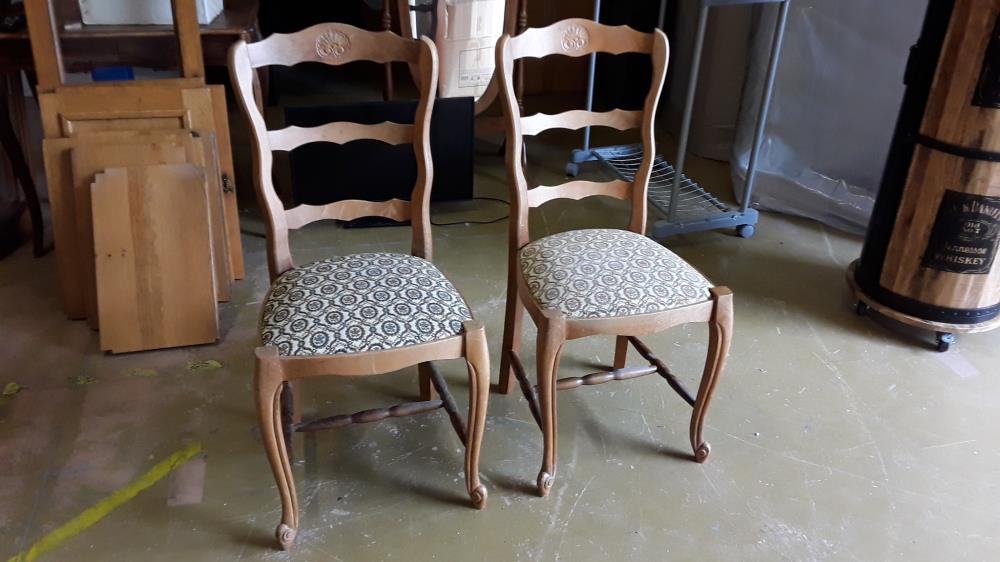 CHAISE BOIS TISSU
