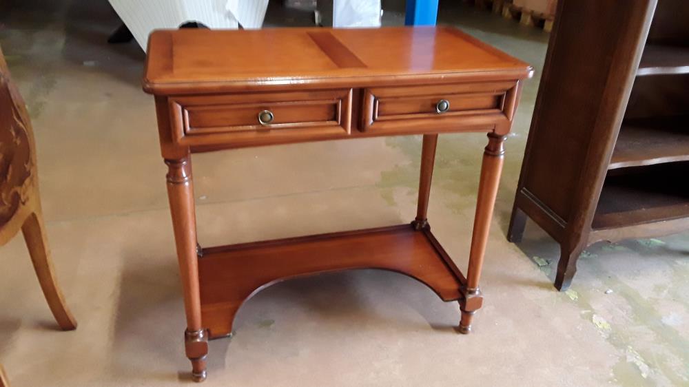 CONSOLE MERISIER 2 TIROIRS