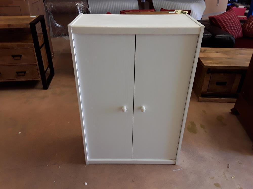 MEUBLE D'APPOINT BLANC 2 PORTES