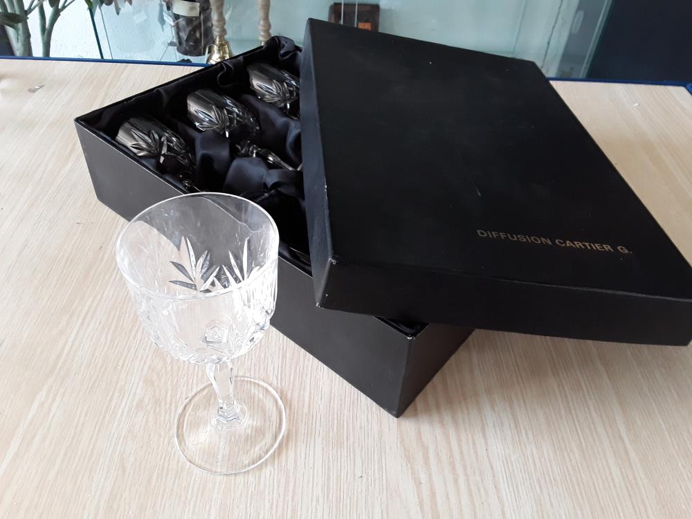 LOT DE 6 VERRES CRISTAL CARTIER