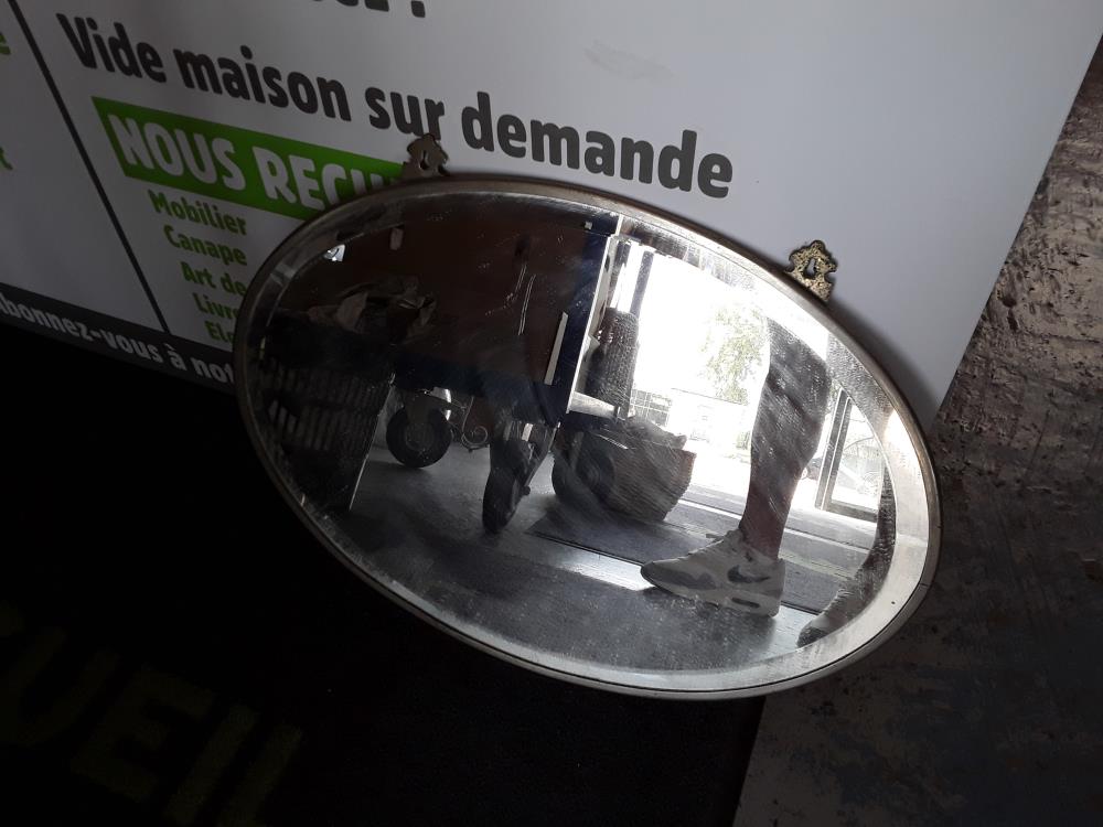 MIROIR ANCIEN BISEAUTÉ CONTOUR METAL 