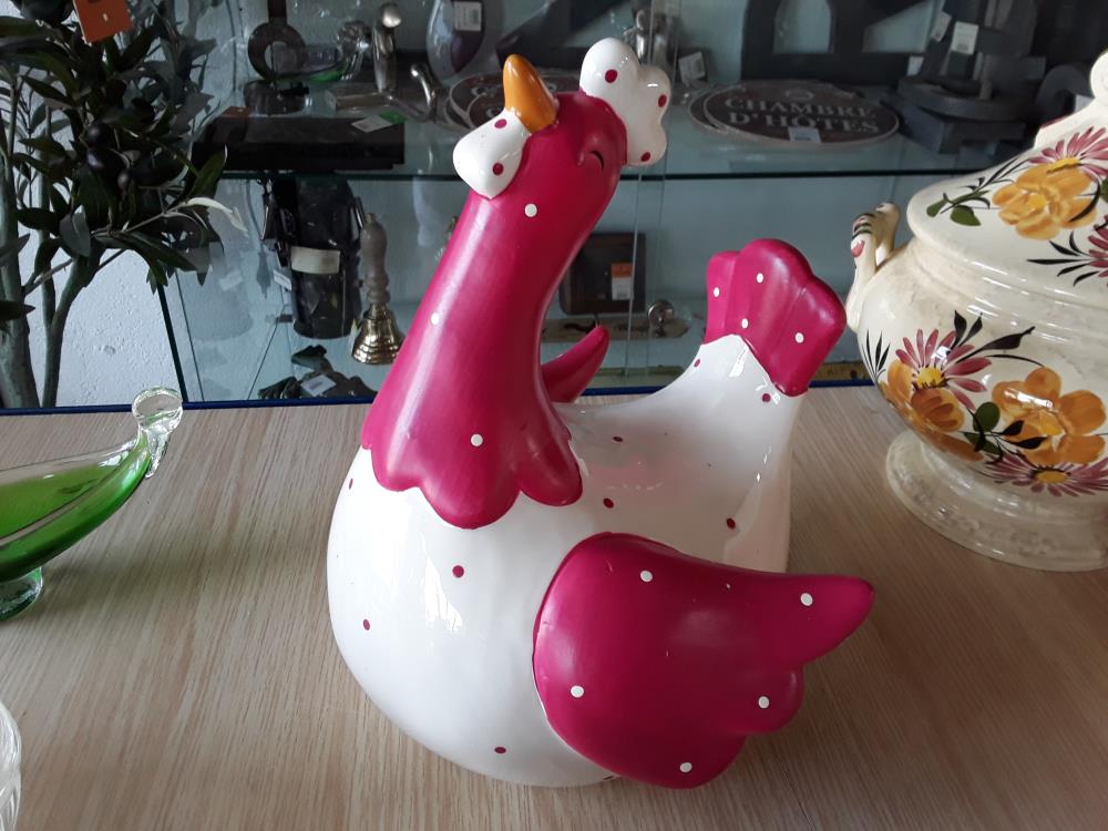 POULE ROSE ET BLANCHE 