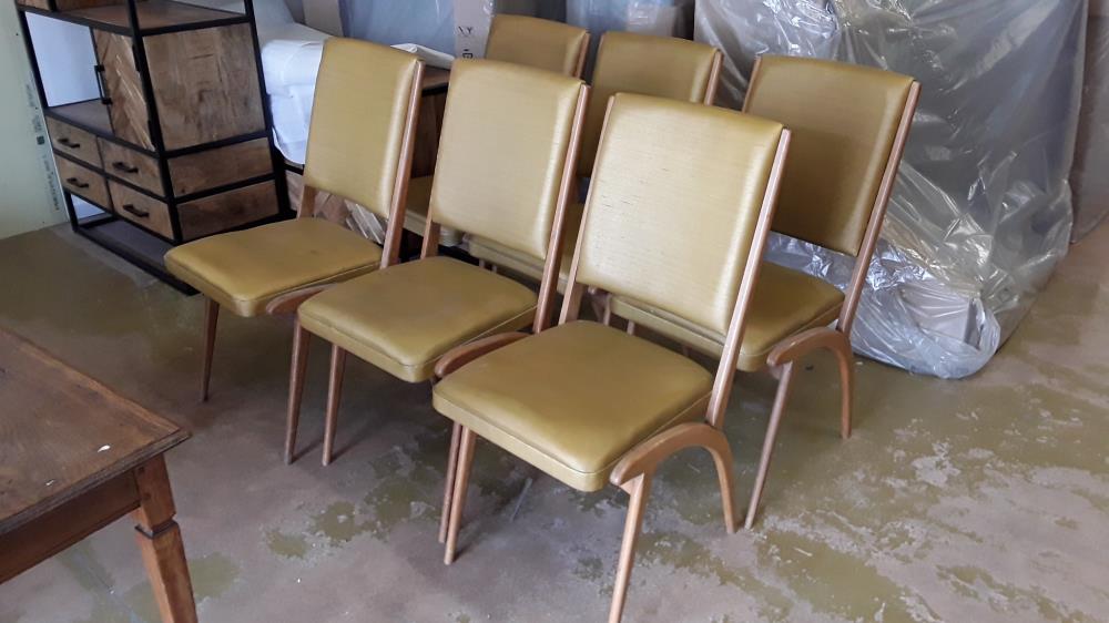 LOT DE 6 CHAISES VINTAGE