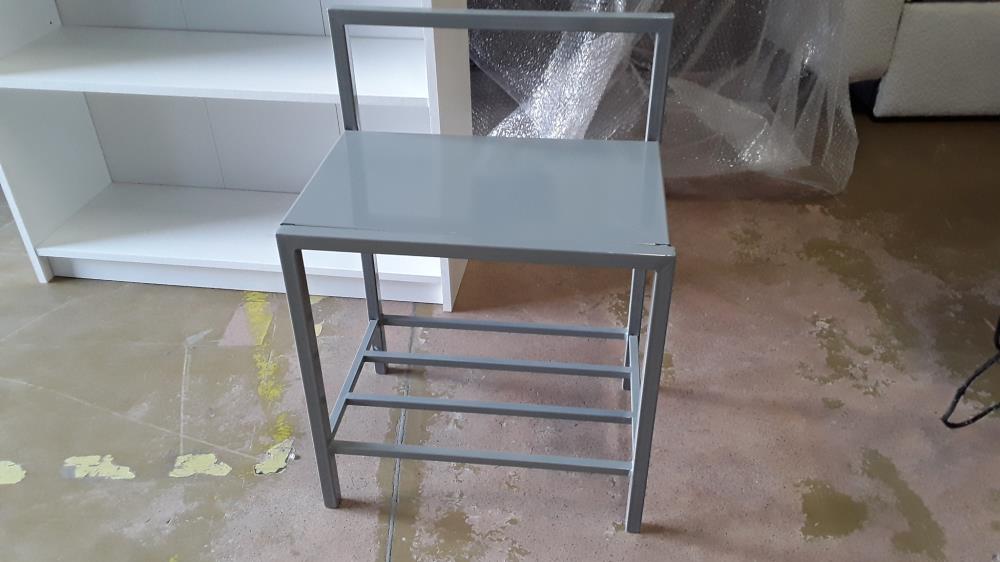 CHEVET METAL GRIS 