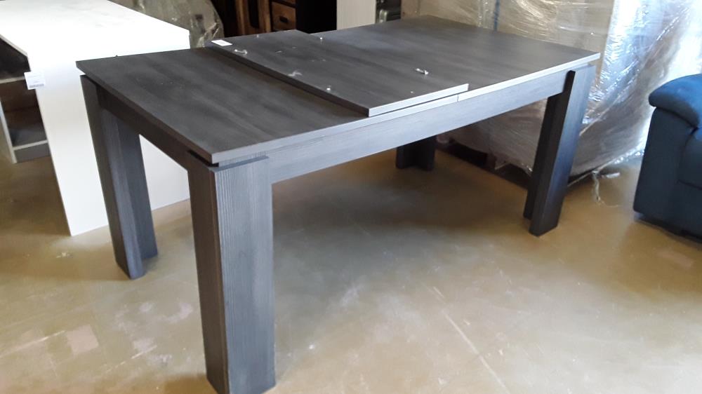 TABLE DE SALLE À MANGER GRISE AVEC RALLONGE
