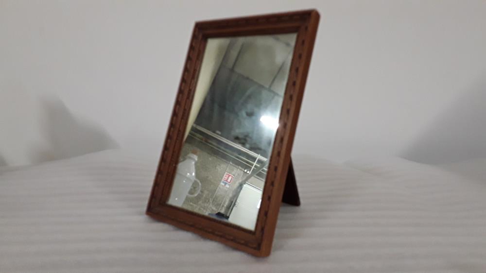 MIROIR CONTOUR BOIS À POSER