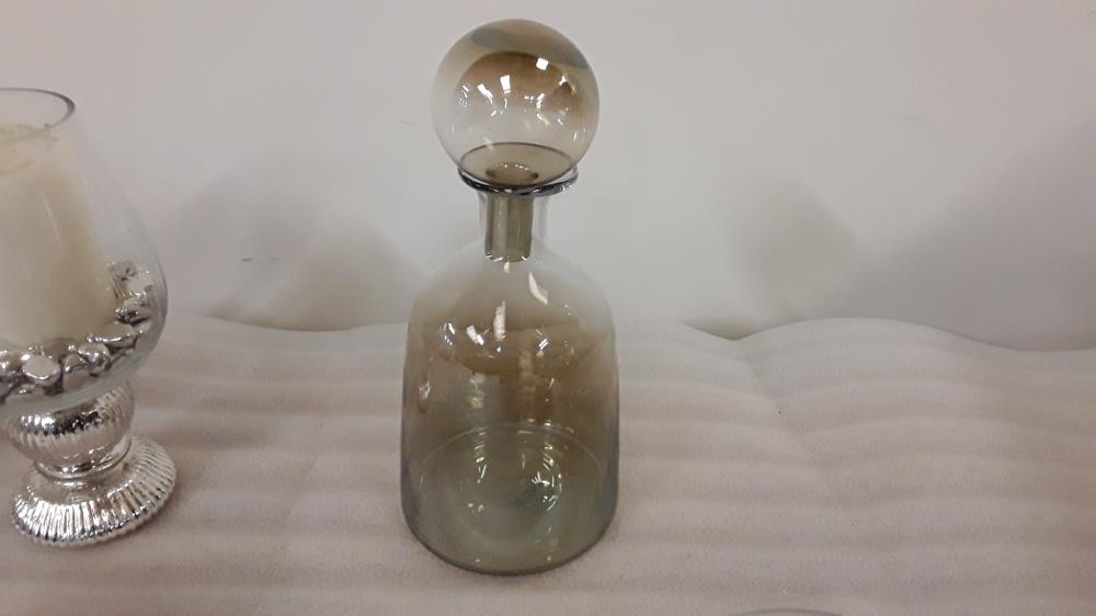 BOUTEILLE DECO VERRE FUMÉ