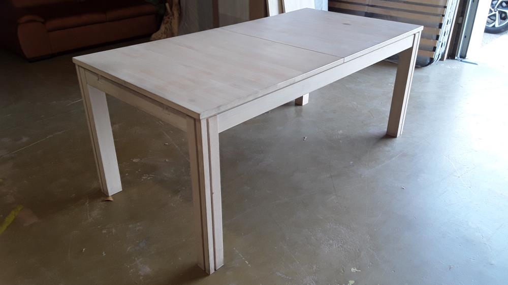 TABLE SALLE MANGER CHENE BLANCHI 180 + 2 ALLONGES