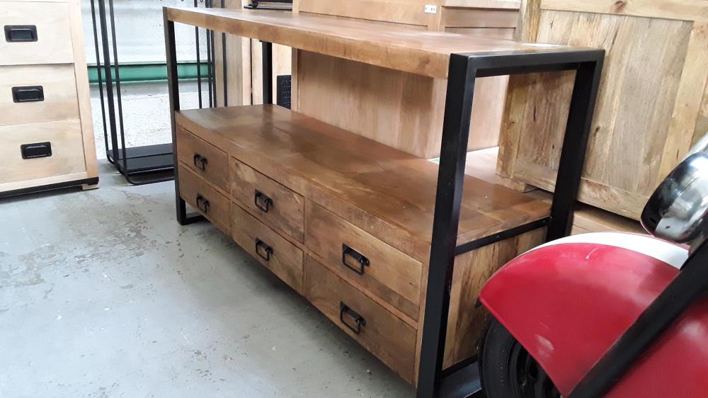 MEUBLE D APPOINT 6 TIROIRS MANGUIER 160