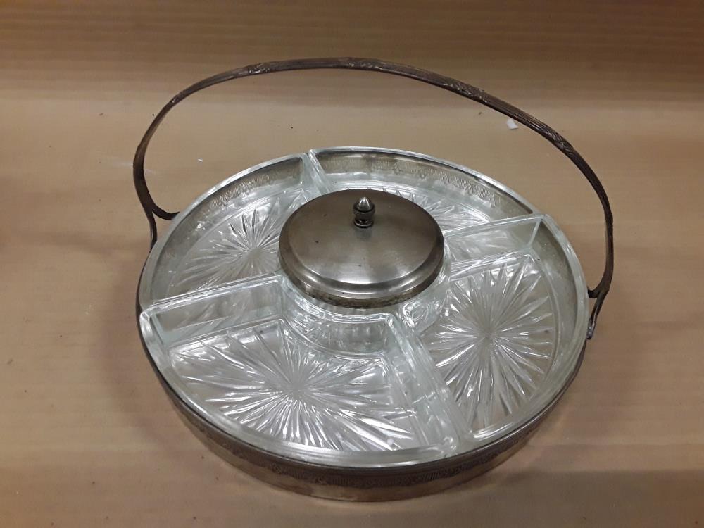 PLATEAU APÉRITIF METAL VERRE