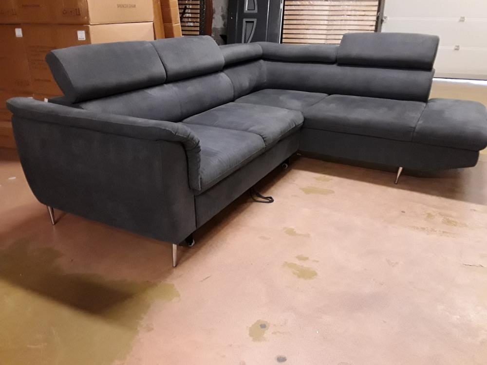 CANAPE D'ANGLE CONVERTIBLE GRIS