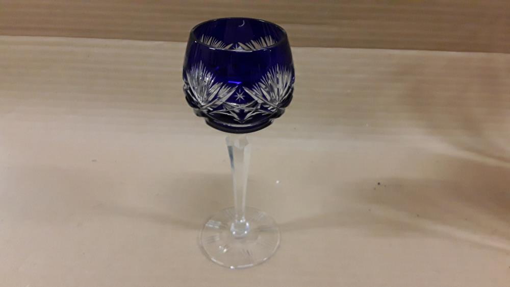 VERRE CRISTAL BLEU