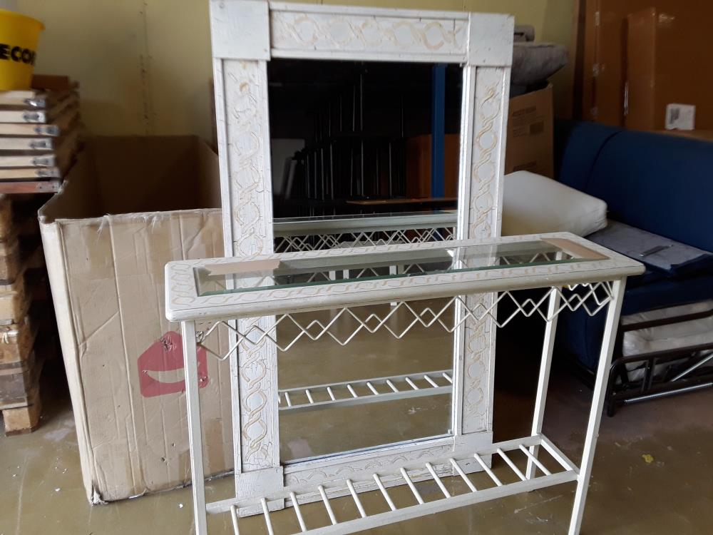 CONSOLE AVEC GRAND MIROIR