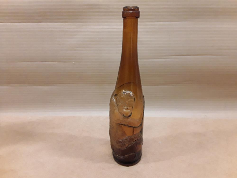 BOUTEILLE VERRE FUMÉ DECO SINGE