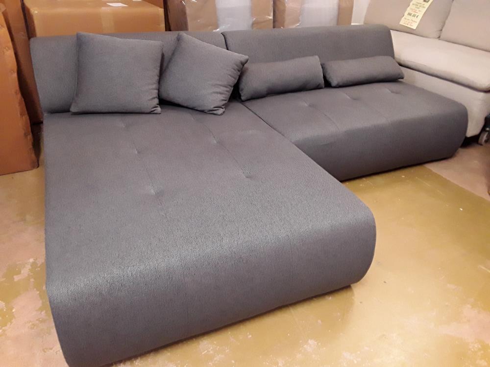  CANAPÉ D'ANGLE MODULABLE TISSU GRIS DESTOCK BMIKYEUBSUQ-HJ