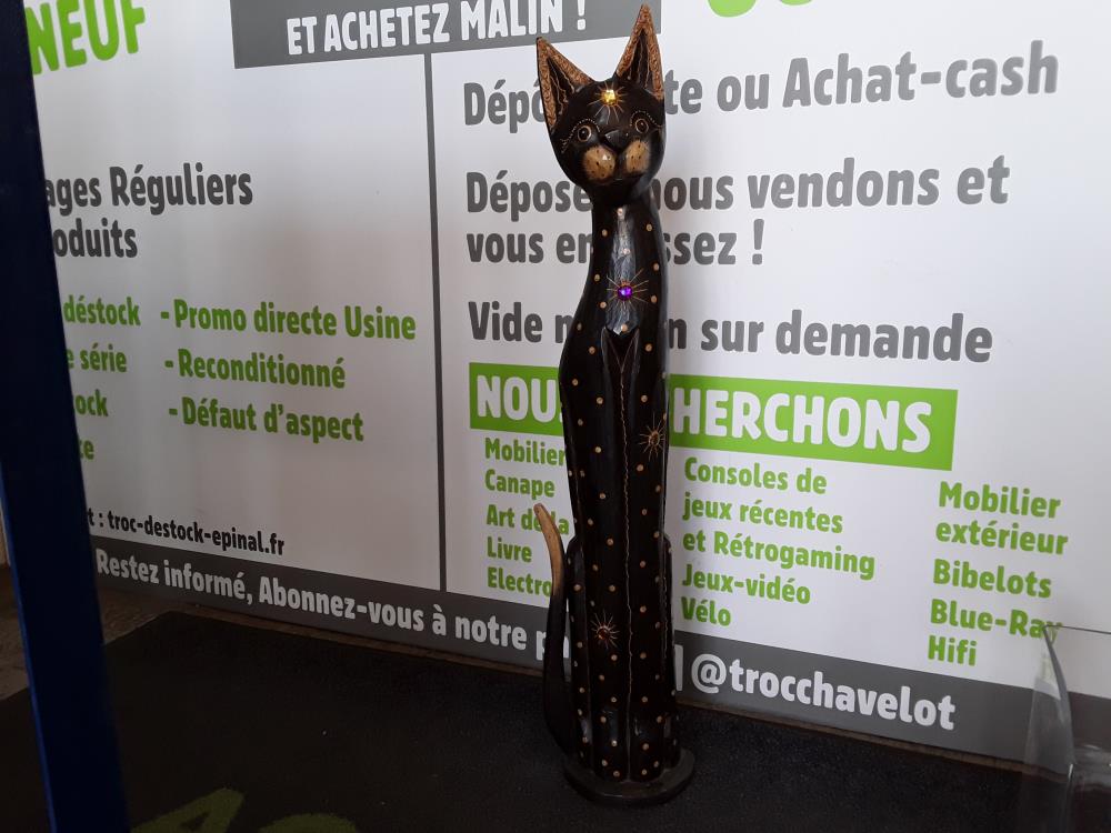 CHAT EN BOIS 80 CM