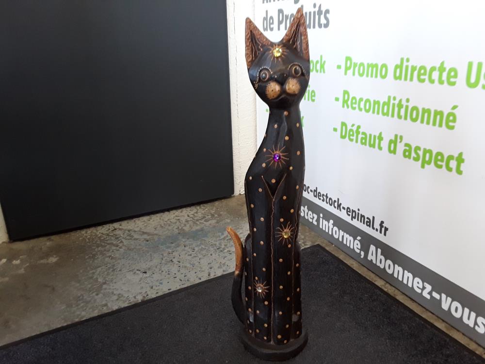 CHAT BOIS STATUETTE 60CM