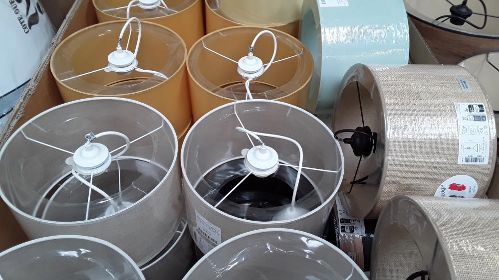 SUSPENSION NATT TOILE DE JUTE : Ø 29 CM, HAUTEUR 18 CM, 1*E27 - 60 W. /DESTOCK 