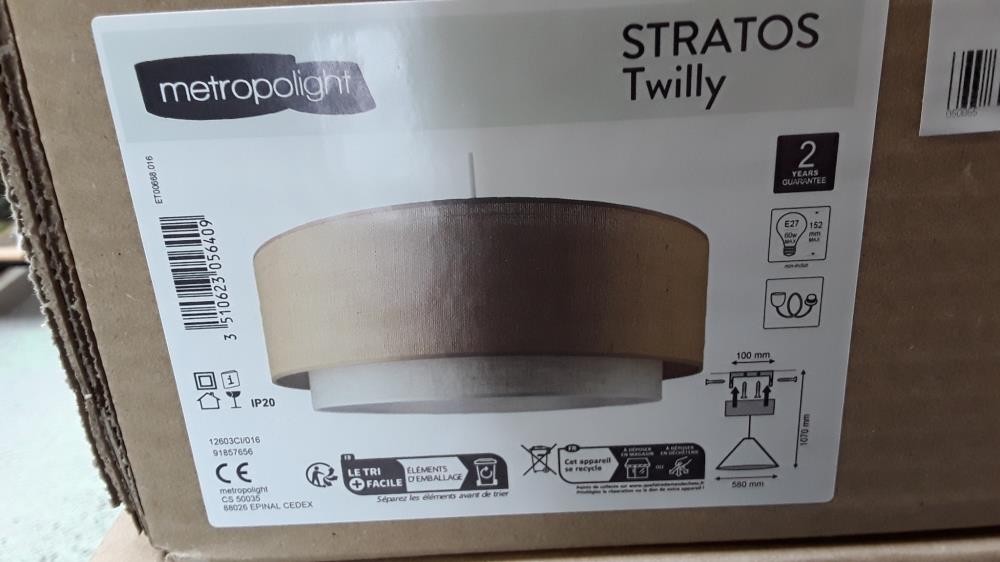 SUSPENSION TWILLY  , DIAM.58 CM, E27/ 99€ DESTOCK 