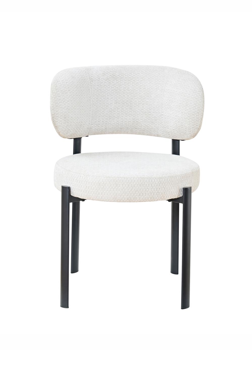 CHAISE FERA  GRIS PIED METAL NOIR  61*56*79*47