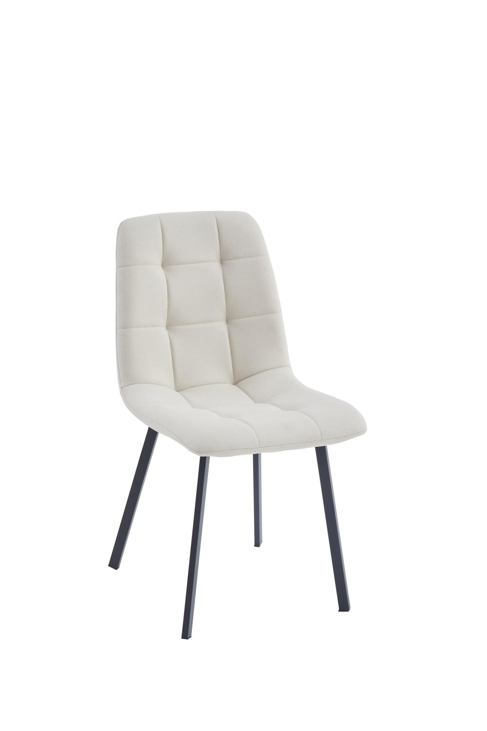 CHAISE  CLAUDIA  COULEUR BEIGE  PIEDS NOIR SABLES 45*56*86*48