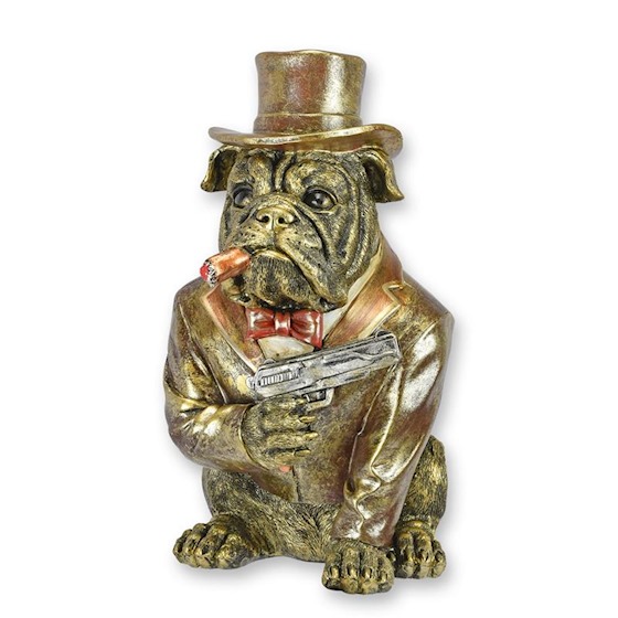 STATUE BULLDOG GANGSTER HAUTEUR:29.8 CM 